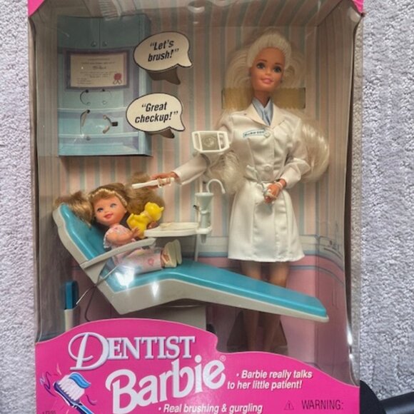 Set of 4 Dentist Barbies and 1 Tooth Fairy Barbie - Picture 8 of 10